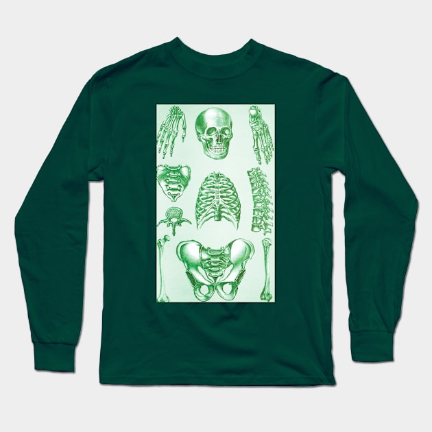Poor Man's X-Ray Green Skeleton Long Sleeve T-Shirt by Star Scrunch